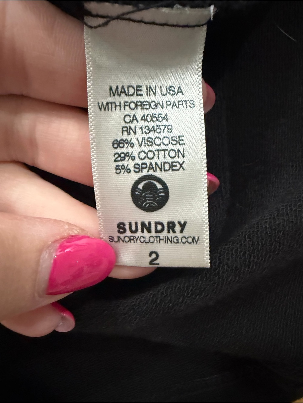 Sundry Classic Black Pencil Skirt - Picture 4 of 5
